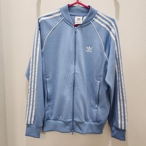 Adidas Light Blue Double Zipper Track Jacket